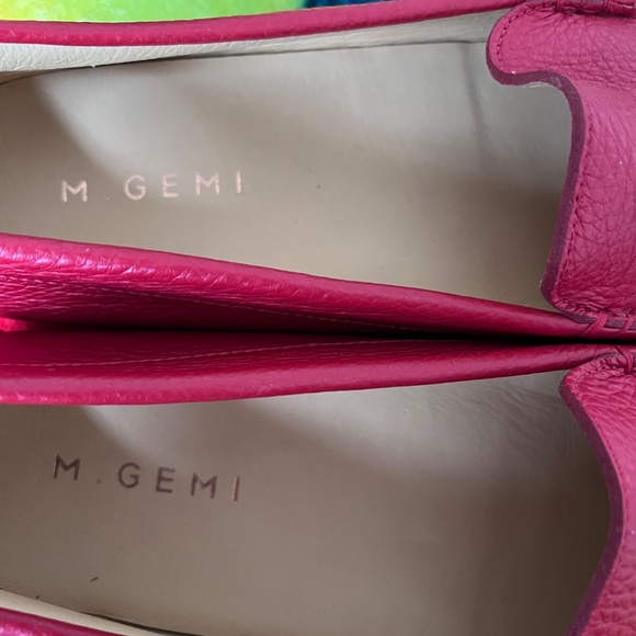 M. Gemi Women's Red Leather Slip On Driving Moccasin Loafer Size 40 (9) - Picture 5 of 7